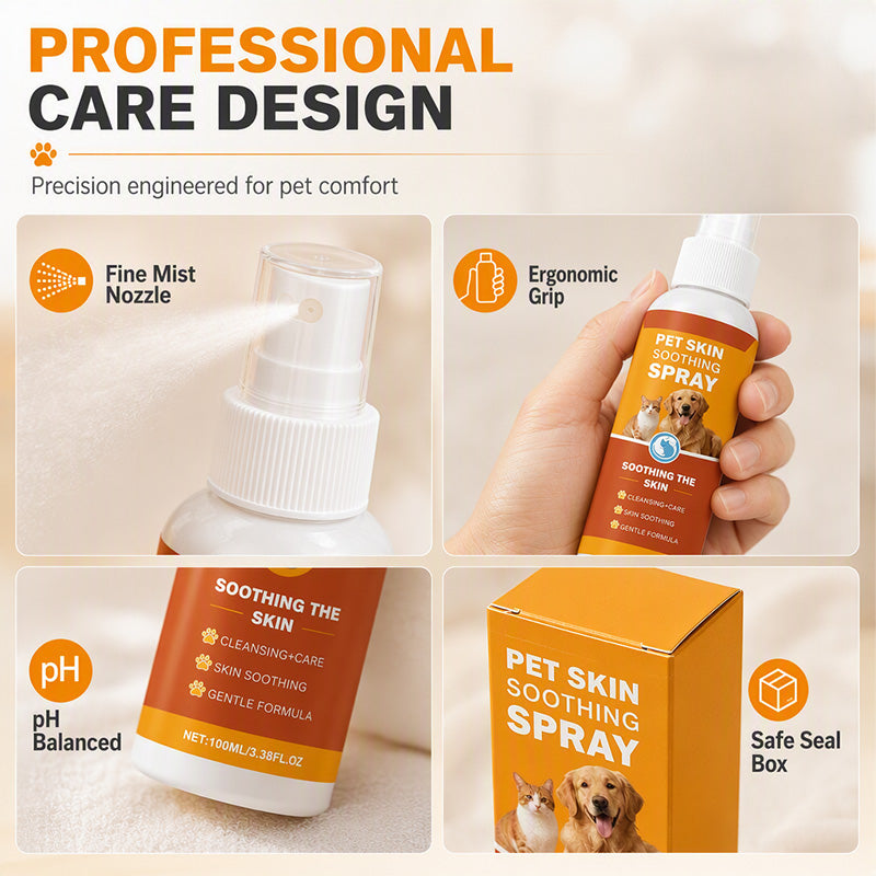 Pet Skin Soothing Spray – Gentle Itch Relief & Hydrating Care for Dogs & Cats