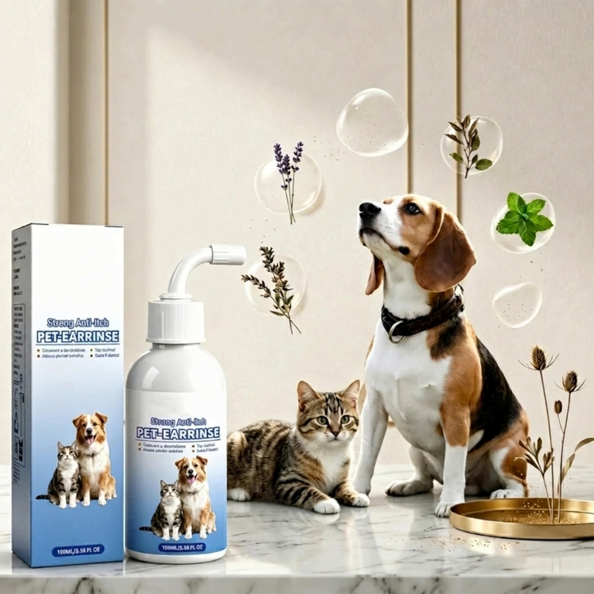 Gentle Pet Ear Wash | Odor-Free Cleaning for Dogs & Cats