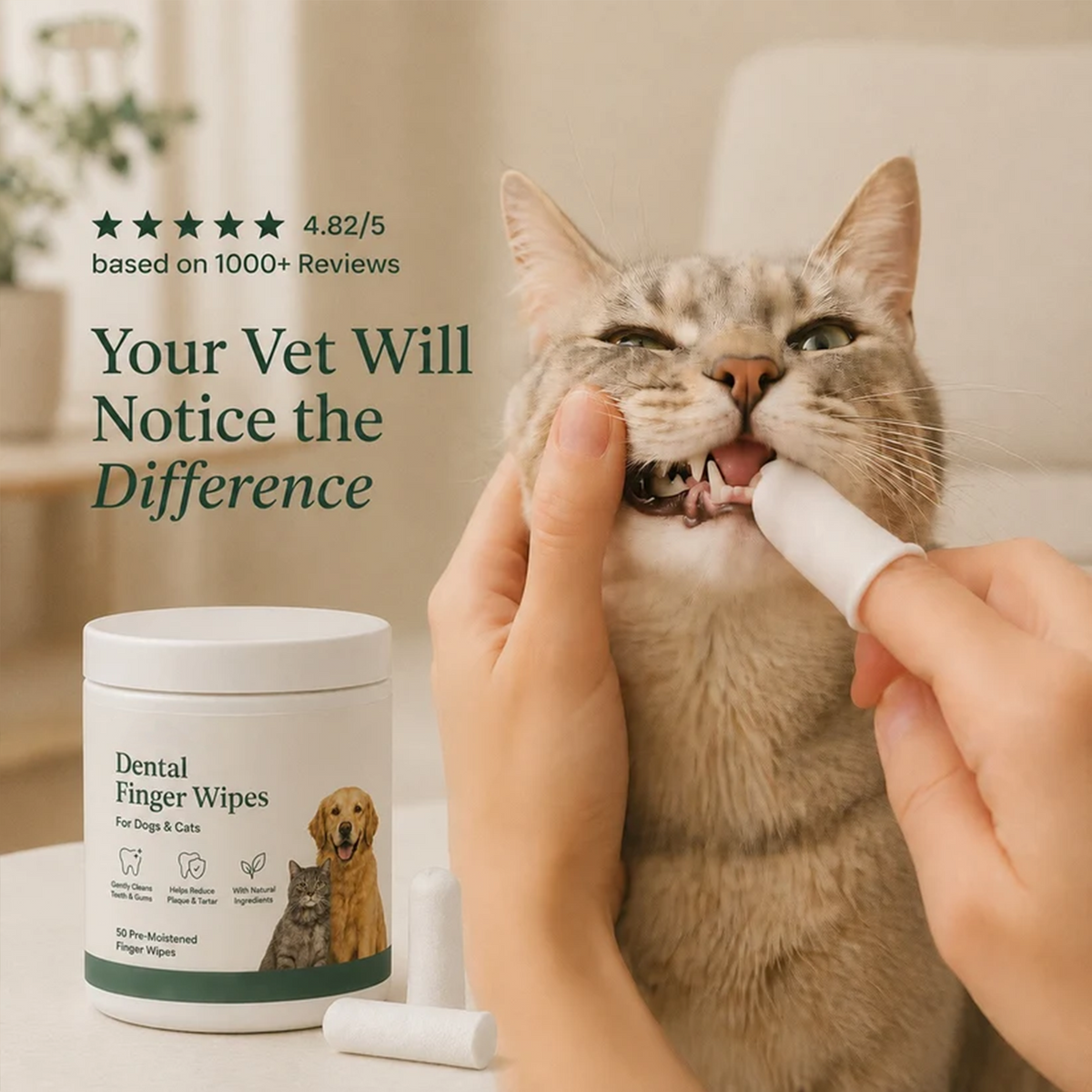 Daily Pet Dental Wipes