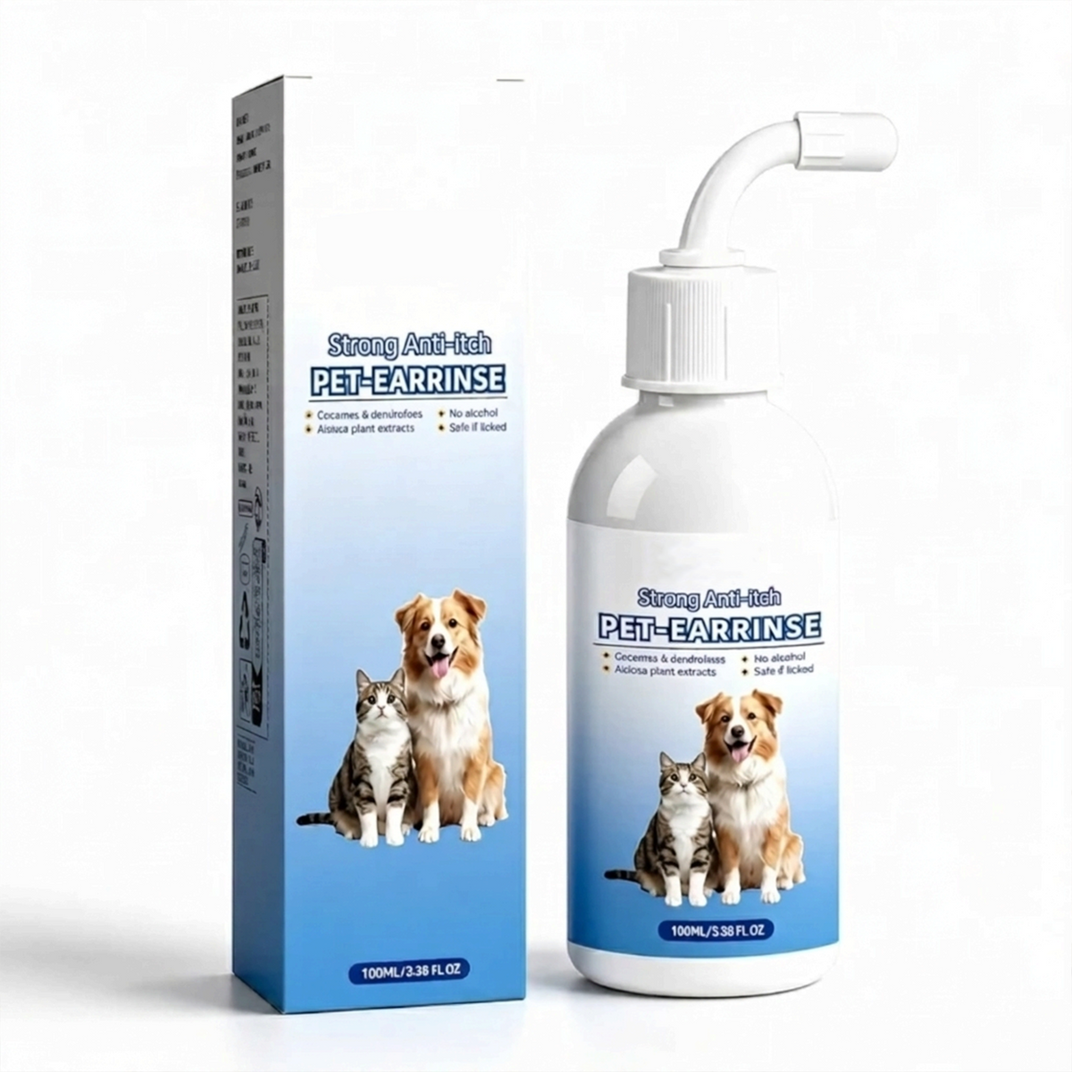 Gentle Pet Ear Wash | Odor-Free Cleaning for Dogs & Cats