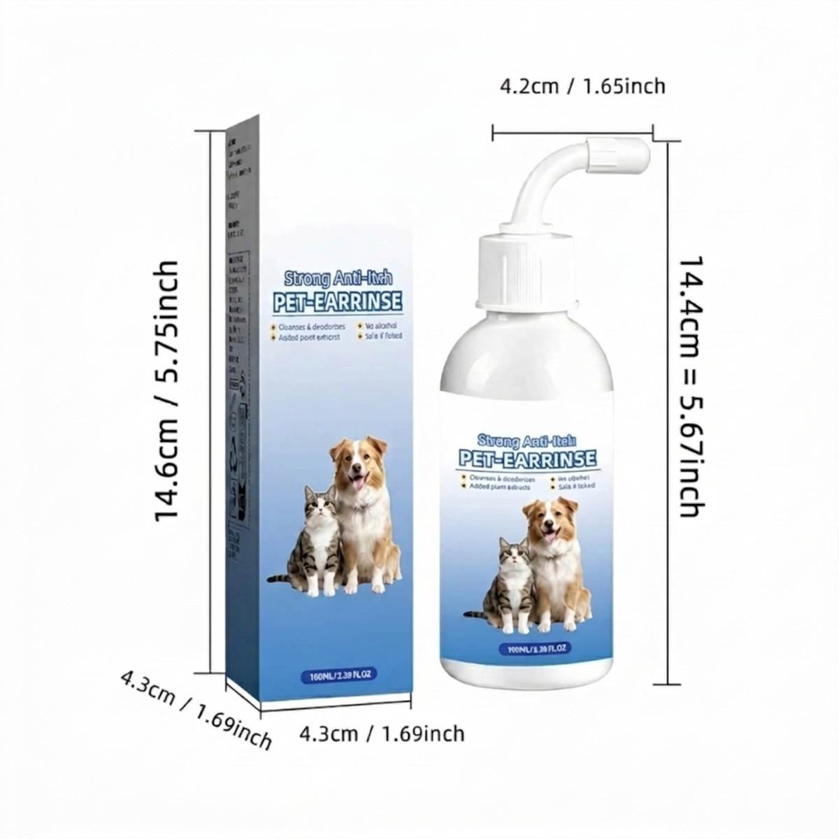 Gentle Pet Ear Wash | Odor-Free Cleaning for Dogs & Cats